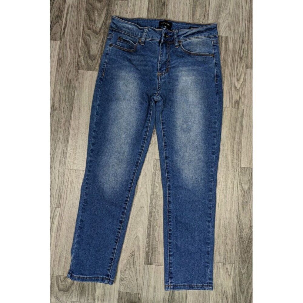 Tahari Womens Size 2 / 26 Haisley Fit Solution Denim Blue Jeans Capris